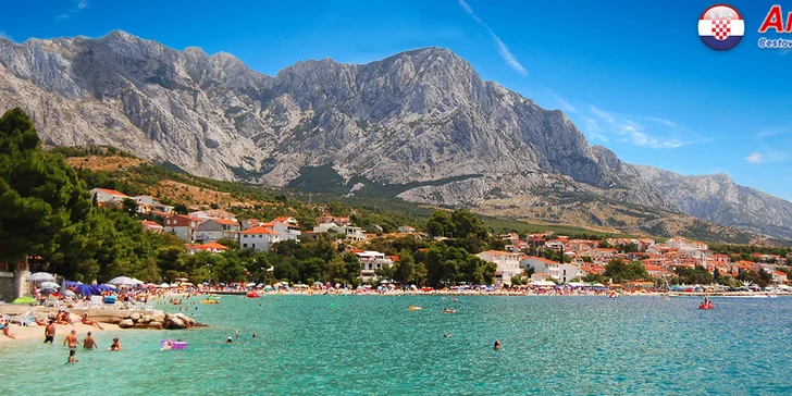 Baška Voda či Omiš na 10 dní s polopenzí i dopravou