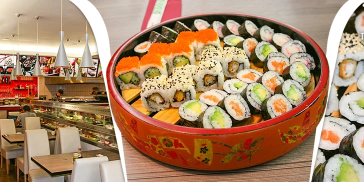 Výběr ze 4 sushi menu v podniku Ginza na Floře