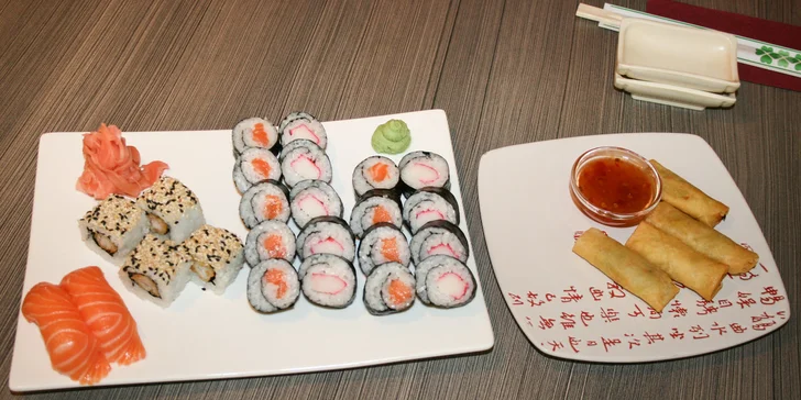 Výběr ze 4 sushi menu v podniku Ginza na Floře