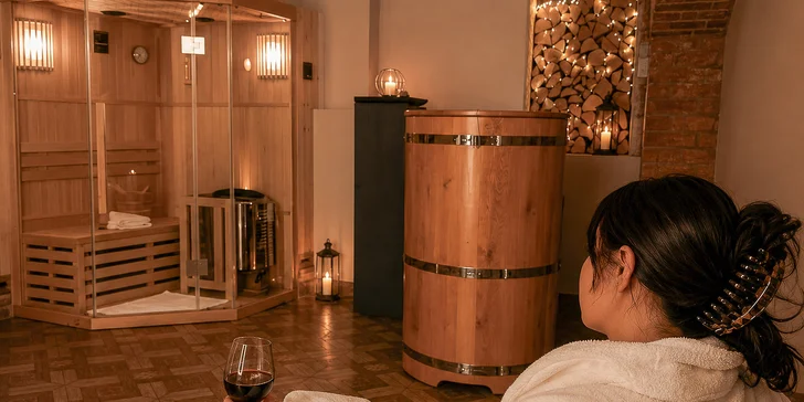  Součástí wellness je také relaxační zóna, káva, čaj, filtrovaná voda, ručníky, saunová prostěradla, pantofle a přírodní kosmetika.