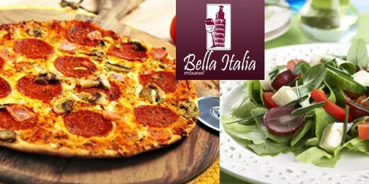 99 Kč za DVĚ pizzy nebo DVA saláty dle vlastního výběru! Dvojité hýčkání žaludku s 65% slevou!