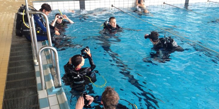 Lekce potápění pro 1 osobu, vstup na bazén v ceně