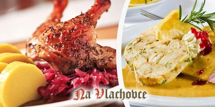 Otevřený voucher v hodnotě 400 Kč na jídlo v restauraci Na Vlachovce