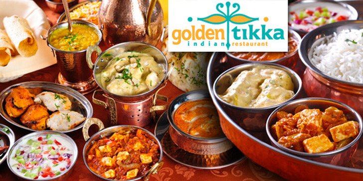 Jakékoli pokrmy v Golden Tikka v hodnotě 600 Kč