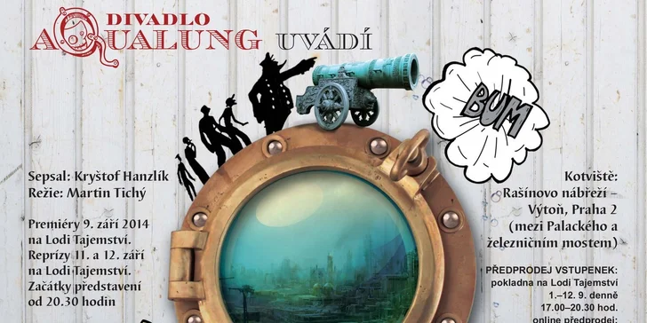 2 vstupenky na představení Vynález zkázy new generation na divadelní lodi Tajemství