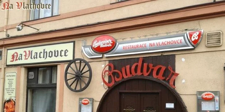 Otevřený voucher v hodnotě 400 Kč na jídlo v restauraci Na Vlachovce