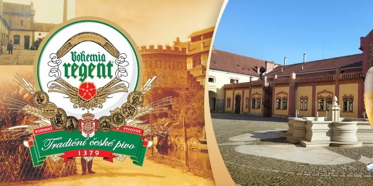 Rozšířená degustace v pivovaru Regent Třeboň vč. prohlídky pro 4 osoby