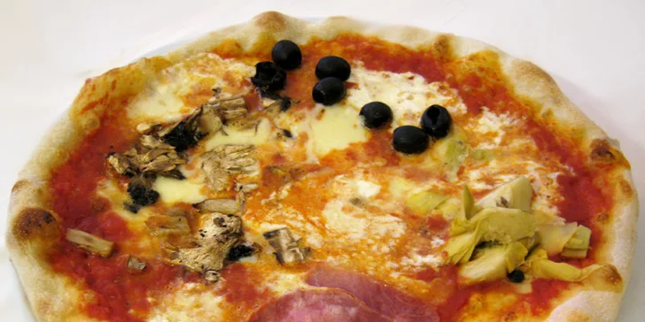 Menu pro dva v italské restauraci Le Cinque Corone