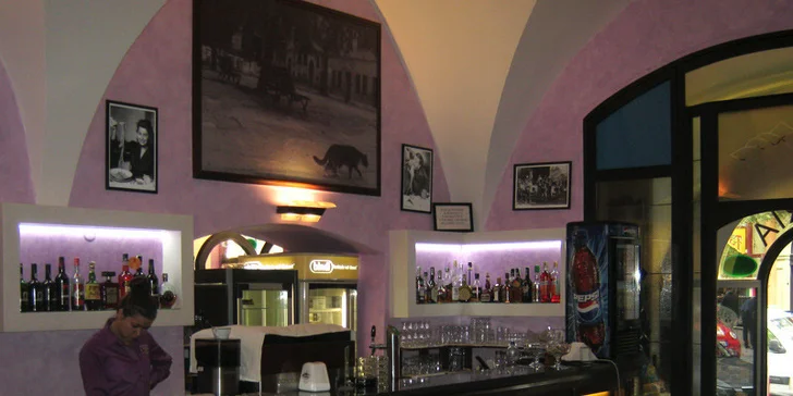Menu pro dva v italské restauraci Le Cinque Corone