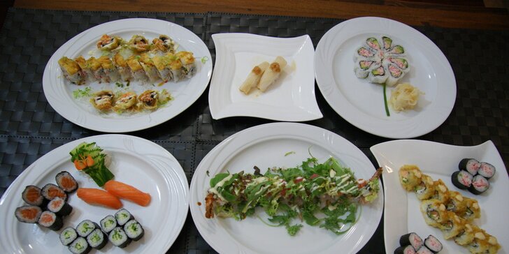 Tři bohatá sushi menu v restauraci Sushi Califonia