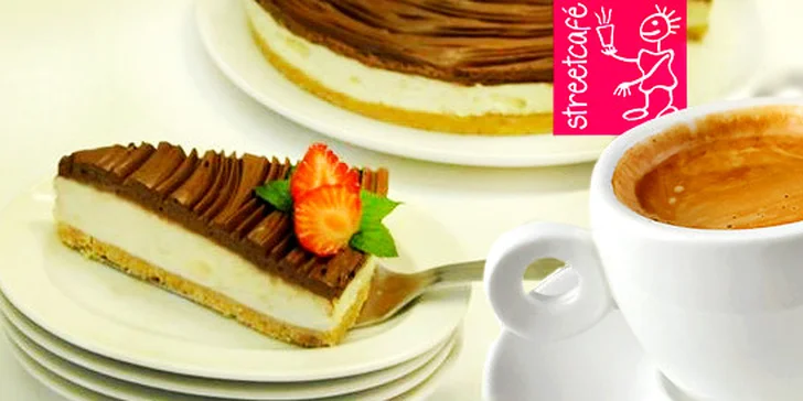 2x lahodné nápoje a domácí zákusek ve streetcafé
