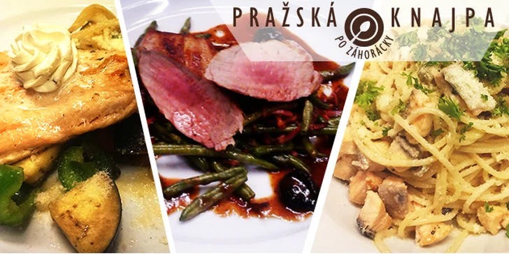 3chodové menu v Pražské Knajpě pro dva