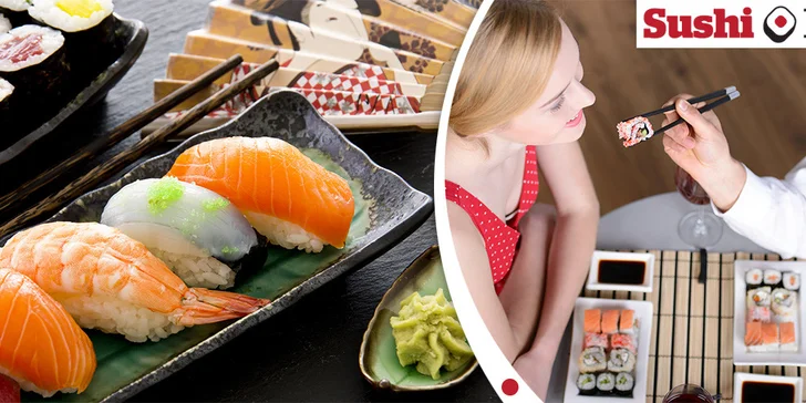 Lahodné romantické sushi menu pro dva