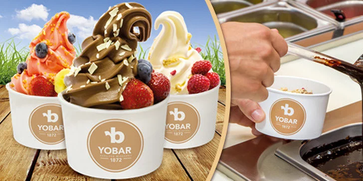 200 g Frozen Yogurtu s chutnými posypy a polevami