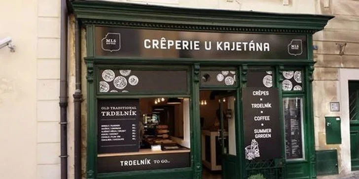 2 palačinky a 2 nápoje v crêperii U Kajetána