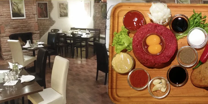 500g tataráku z pravé svíčkové a neomezené množství topinek