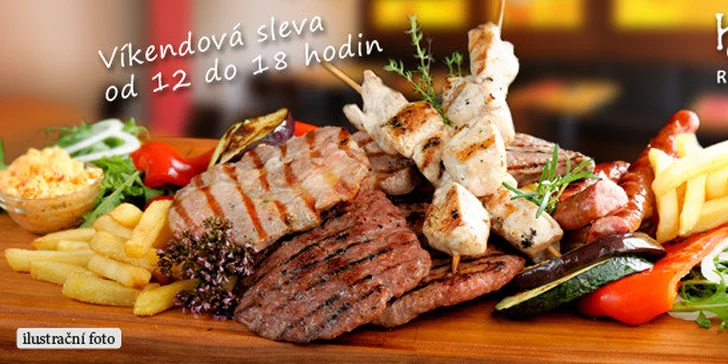 Mix grill pro 2 až 4 osoby v restauraci Kravín