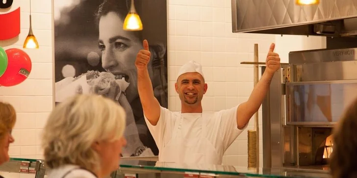 1× či 2× těstoviny nebo salát v restauracích Sbarro