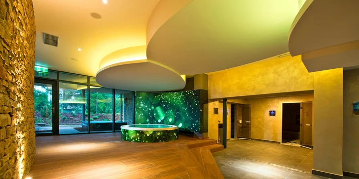 Súčasťou wellness sú hotelový bazén s masážnymi prvkami, saunový svet – fín­ska sauna, bylinková a soľná parná sauna, vírivka, zážitková ochladzovacia sprcha a nezabudli tu ani na ľadový vodopád.