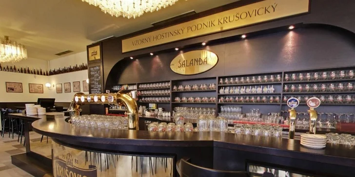 69 Kč za PĚT krušovických 12stupňových piv!  Poctivý ležák z tanku vyhlášené restaurace Šalanda.