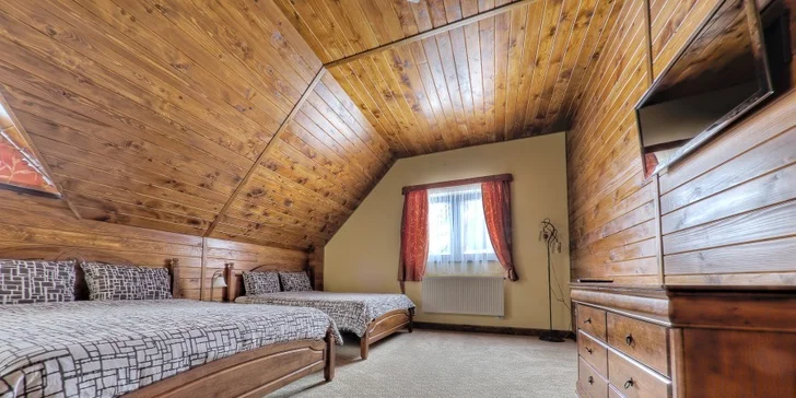 Pronájem luxusních chaty až pro 4 dospělé a 4 děti