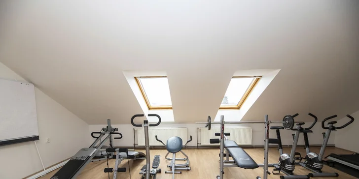 Využít můžete také fitness. 