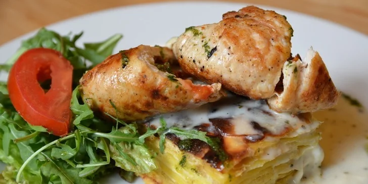 Lahodné menu s masíčkem a dezertem pro dva