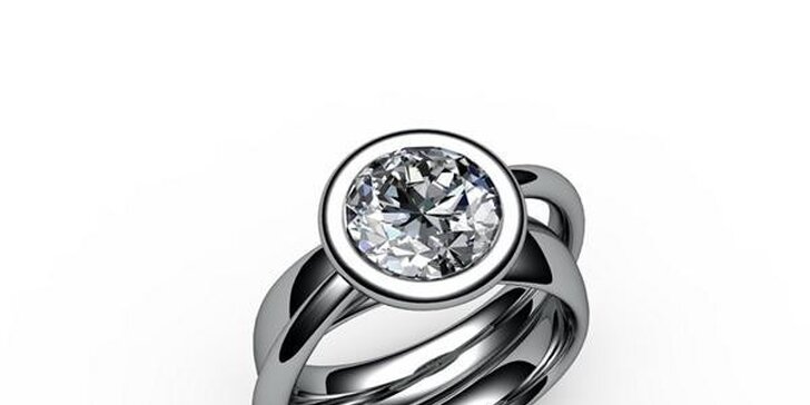 Umělecké prsteny z bílého zlata a s diamantem