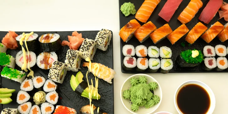 Pochutnejte si na až 40 kouscích sushi.