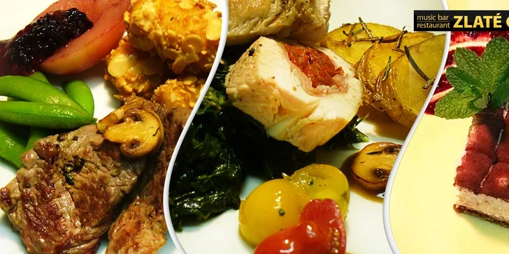 Čtyřchodové menu pro dva v restauraci Zlaté časy