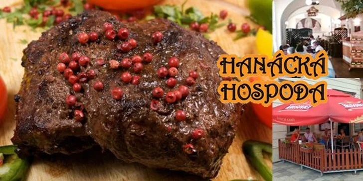 179 Kč za šťavnatý hovězí biftek s přílohou dle vlastního výběru. 200 g nejlepšího masa ve vyhlášené hanácké pivnici s 50% slevou.