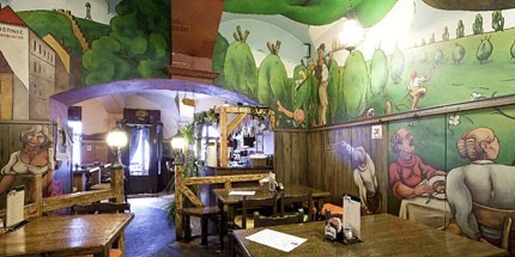 2kg pečená kachna pro čtyři jedlíky ve staročeské restauraci v centru Prahy