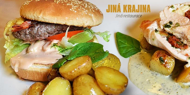 2× Royal burger nebo roládičky z krůtích prsíček
