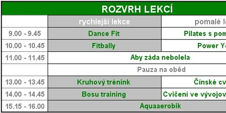Den v pohybu - celodenní cvičení pro kondici i zdraví