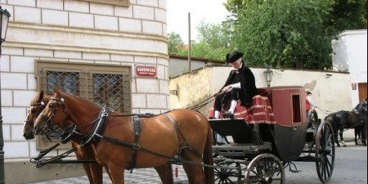 Dvouhodinová projížďka v kočáře v prostředí Kunratického lesa. Koňské spřežení, krásné místo a romantický zážitek až PRO ČTYŘI osoby.