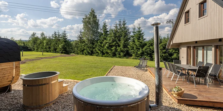 Krkonošský raj: chalupy s privátnym wellness pre 4 až 10 osôb a zľavy na aktivity v okolí