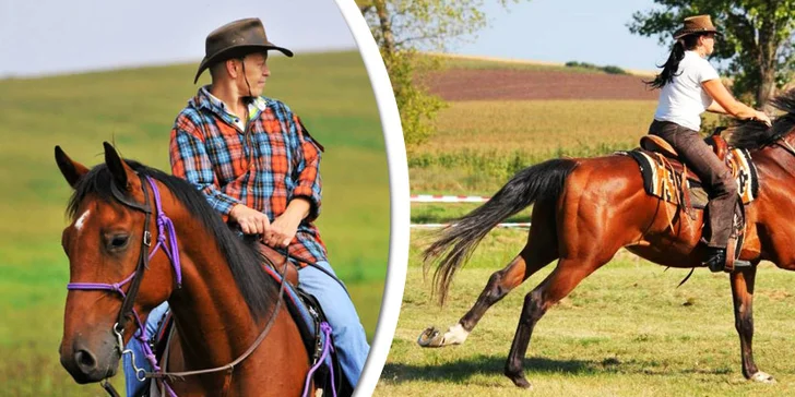 60minutová westernová projížďka na koni