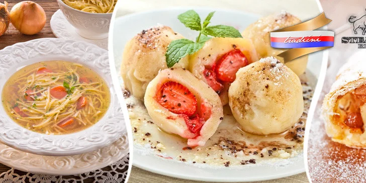 3chodové menu pro dva z tradičních českých jídel