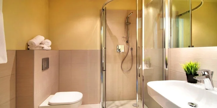 Každý apartmán má vlastní koupelnu. 