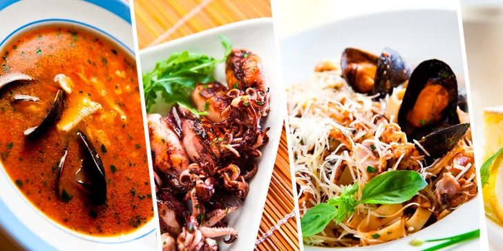 Poukaz na 50% slevu na all you can eat mořských plodů a ryb