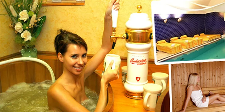 Wellness v pivních lázních v hotelu Dvořák v Táboře