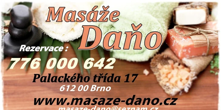 30 minut příjemné a relaxační masáže zad doplněnou lávovými kameny
