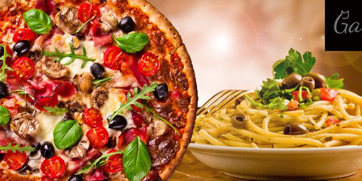 Italská pizza nebo špagety z Pizzerie Gattino