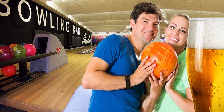 Hodina bowlingu + pivo v Bowling Baru Chmelnice