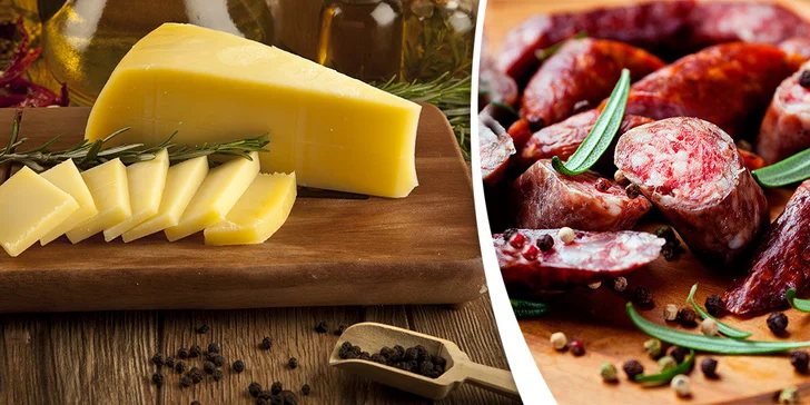 Španělský ovčí sýr a salámek Longaniza