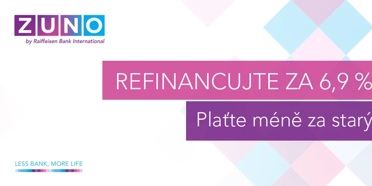 Převeďte si úvěr do ZUNO a refinancujte s úrokem 6,9 % ročně