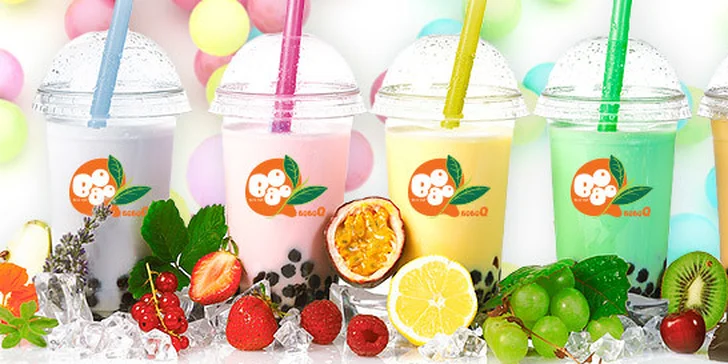 2 či 5 originálních nápojů Bubble Tea BoBoQ