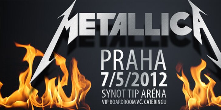 VIP vstupenka na Metallicu do boardroomu Slavie včetně drinků a cateringu. Úžasný koncert legendární metalové kapely se vším všudy!