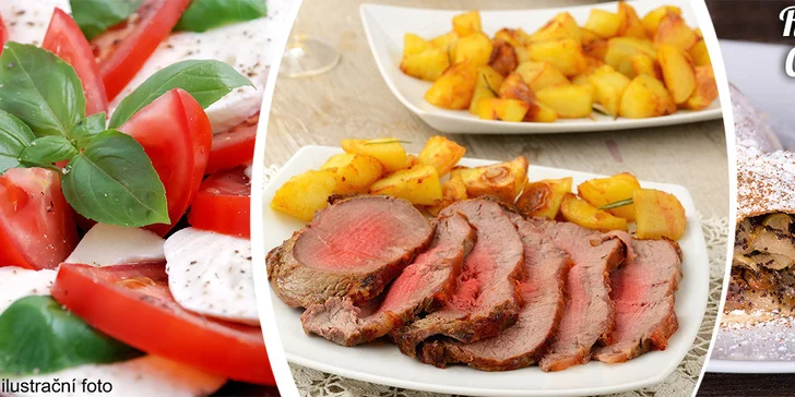 Vydatné tříchodové menu pro dva jedlíky