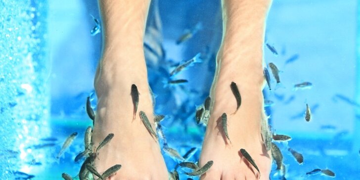 Relaxace pro nohy i ruce v koupeli s rybkami Garra Rufa